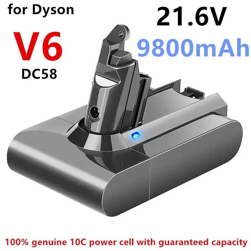 

10C battery cell 21.6V 6.8-9.8Ah Dyson V6 vacuum cleaner lithium-ion battery DC58 DC59 DC62 DC74 SV09 SV07 SV03 965874-02 L30