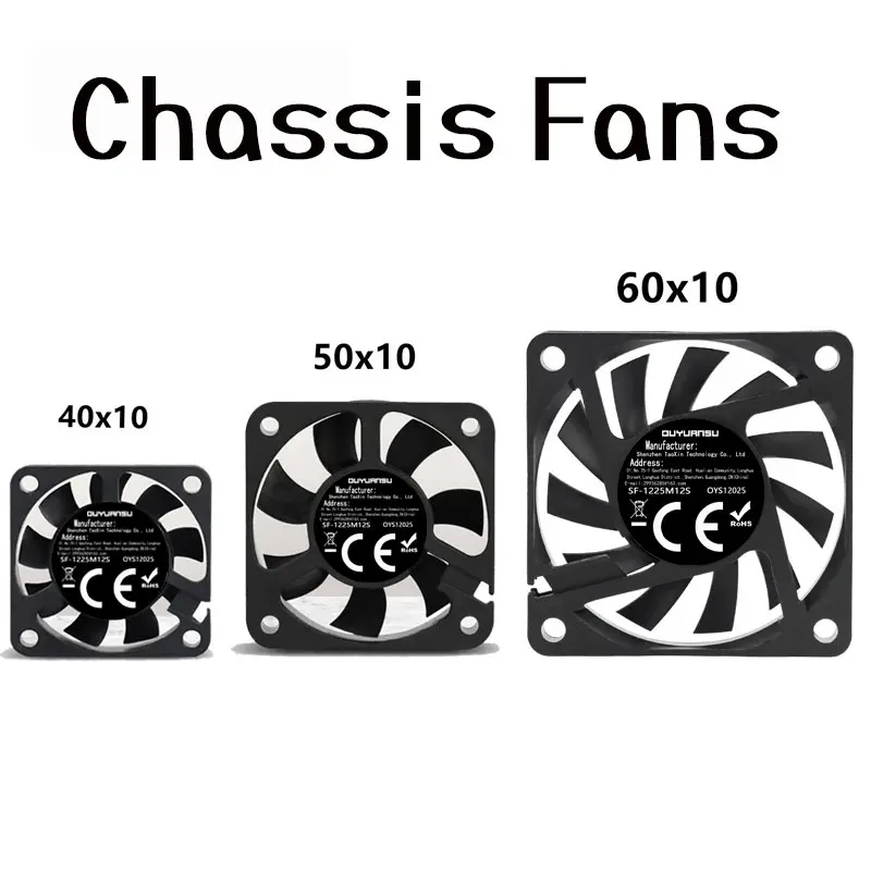 40x40x10mm 50x50x10mm 60x60x10mm 5V 2-Pin PC Computer CPU System Radiator Bezszczotkowy wentylator chłodzący Cicha obudowa Wentylatory chłodnicy
