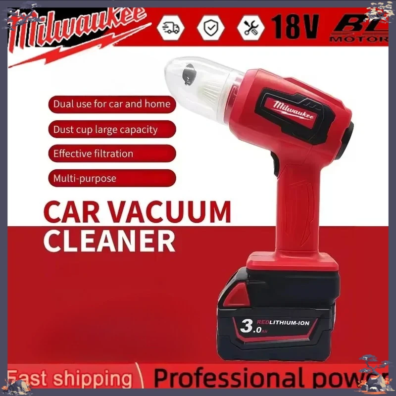 Milwaukee Cordless Handheld Vacuum Cleaner 2-In-1 Multi-function Dust Collect Machine and Air Blower  For 18V Battery