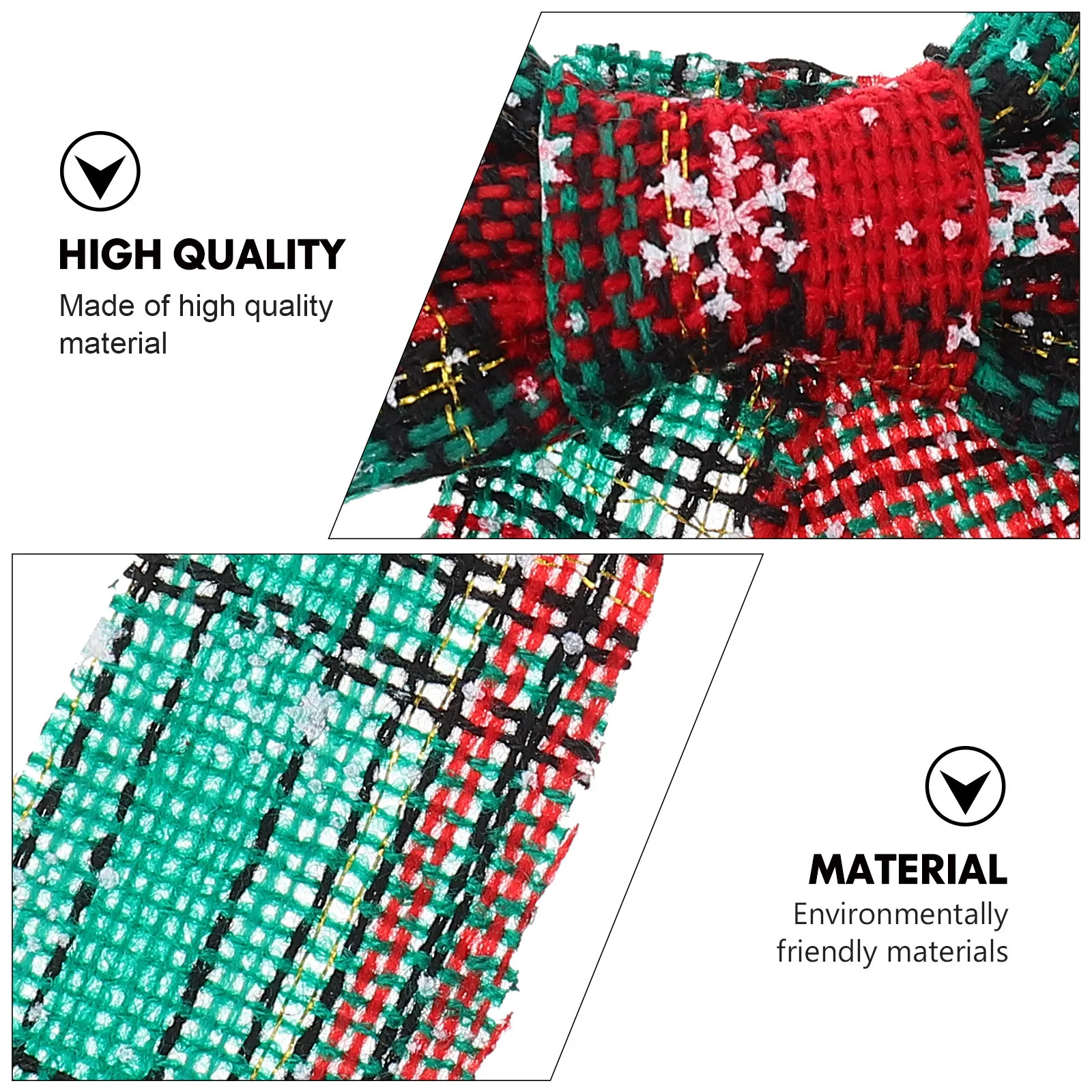 

12Pcs Holiday Bowknot Ornament Christmas Decor Snowflake Plaid Chic Design for Shops Hotels Restaurants Bars Festival Use