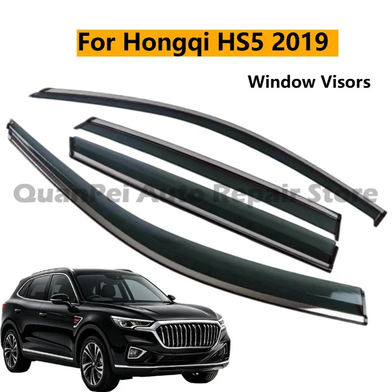 Sturdy Well-made Window Deflectors For Hongqi HS5 2019 Close Fit Easy Installation Stylish Car Window Decor Parts