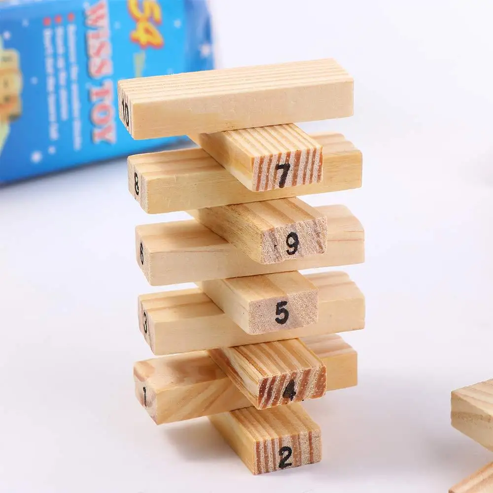 Toy Digital Models Game Blocks Toy Wooden Block Stacking Tower Early Education Toys Digital Building Block Building Blocks Toy