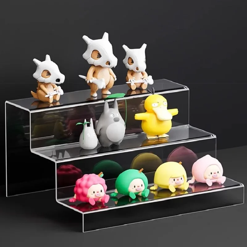 Acrylic Ladder Shelf For Blind Box Toys, Action Figures, One-Piece Display Shelf For Perfume, Shoes, Ornaments Display