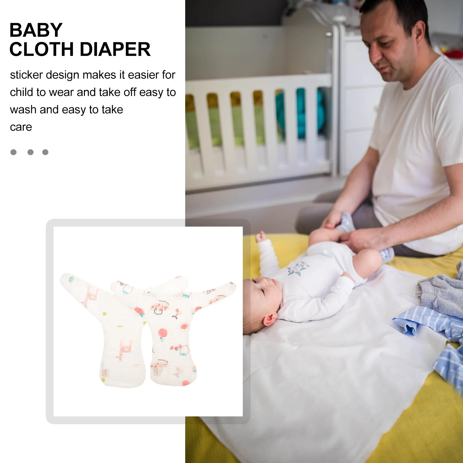 2 قطعة القطن الخالص قابلة لإعادة الاستخدام حفاضات الطفل السراويل قابل للغسل لينة تنفس ل الرضع فتاة حفاضات القطن قابلة لإعادة الاستخدام حفاضات الطفل السراويل