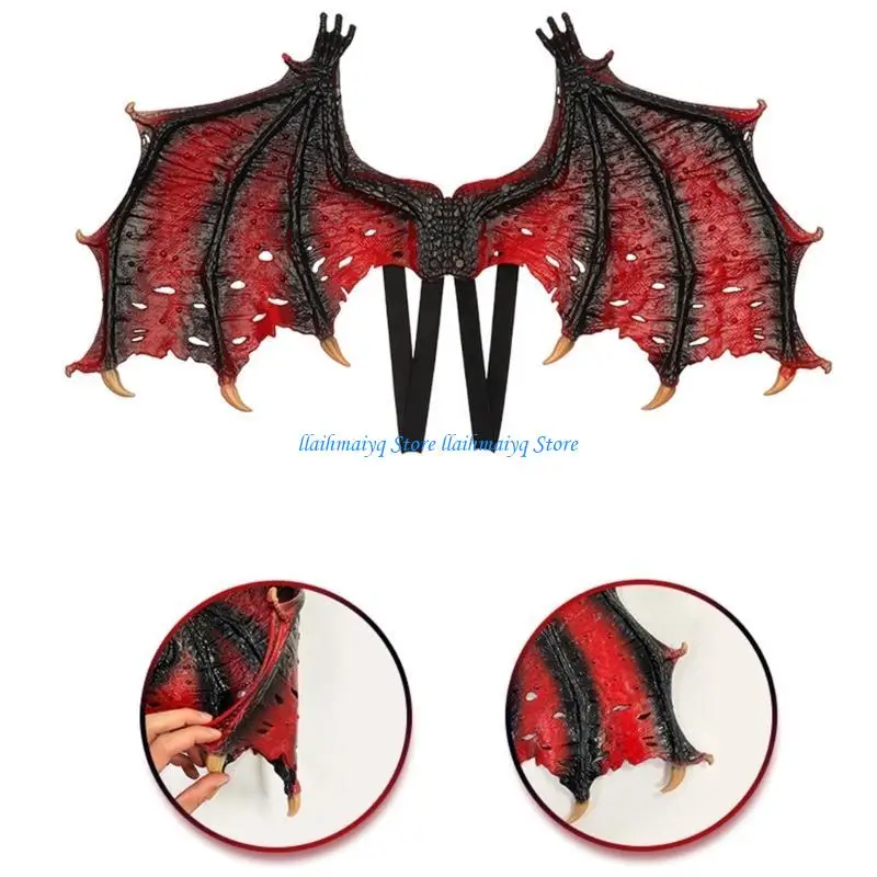 573b Devil Dragon Wing Eagled Animal Wing Dragon Dragon Halloween Cosplay Costume Accessoires Bat Aile avec sangles élastiques