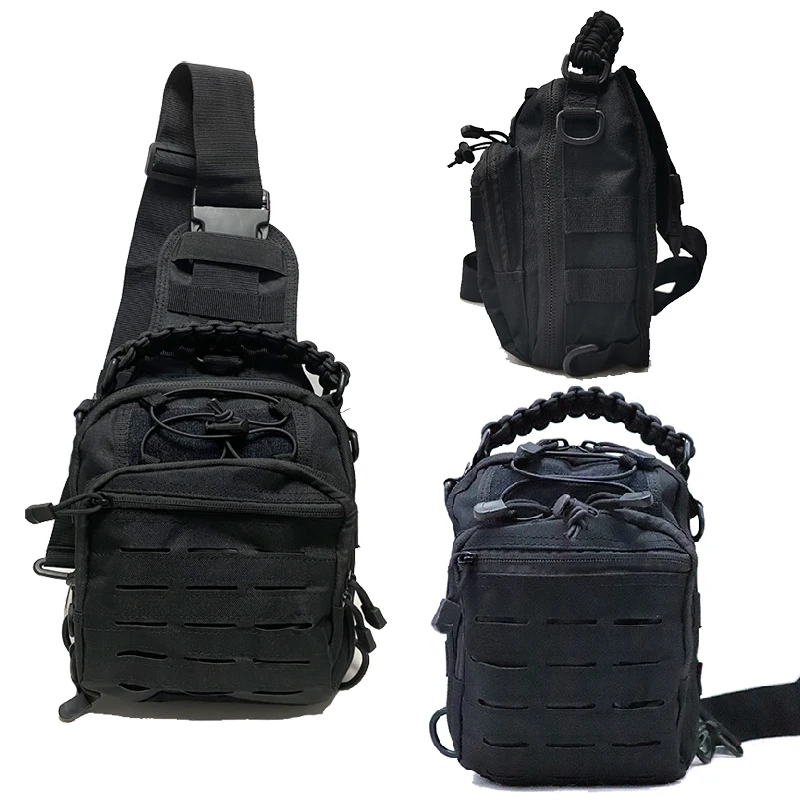 Bolso de hombro de caza de nailon 600D, adecuado para montañismo al aire libre para hombres, camping, pesca, senderismo, deportes, bolsa Molle