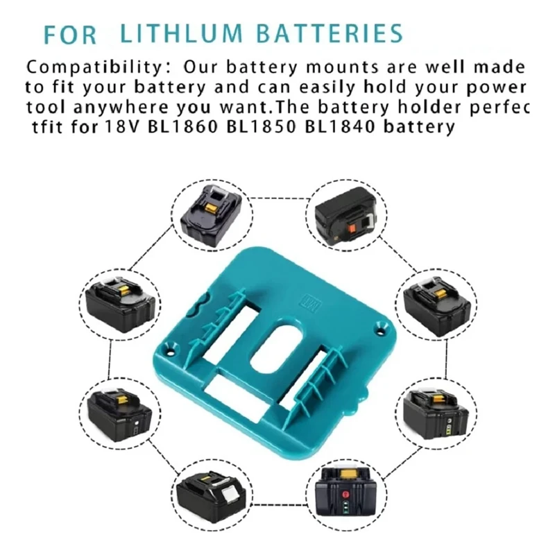 Support de batterie d'épissure pour Makita, Dewalt 18V, support S6, adapté pour BL1860, BL1850BL1840BL, durable, 10 pièces