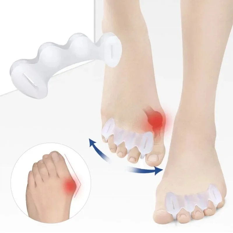 1Pairs Silicone Gel Toe Separators for Men Women Bunion Hammertoe Pain Relief Alignment Daily Yoga Reusable Washable​