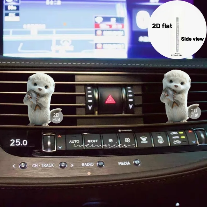 

2D Flat Acrylic Cute Car Vent Clip Decoration Fragrant&Fashionable Automotive Interior Cartoon Accessories Nice Air Freshener
