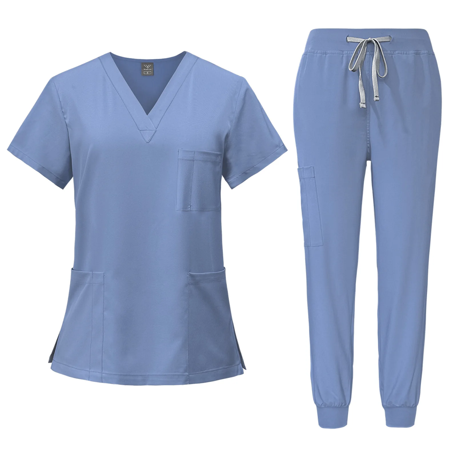 Women's wrinkle resistant medical uniform, washable soft fabric, hospital uniform, jogging set, standard rods, large discount wh