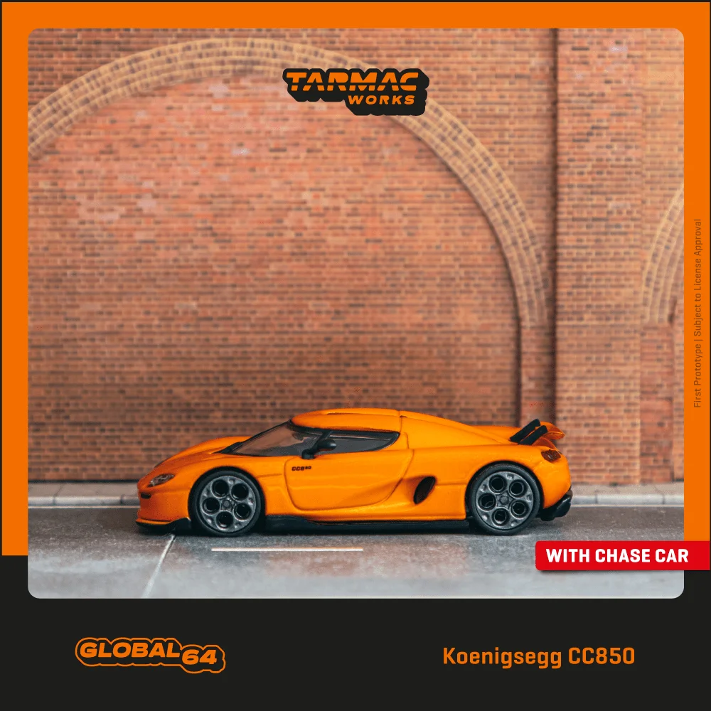 

**Предзаказ **Tarmac Works 1:64 Koenig segg CC850 Оранжевая литая под давлением модель автомобиля