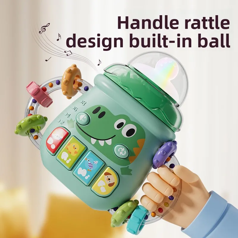 Baby Instrument Music Toys Educational Toys Kids Gifts Kids Cartoon Piano Keyboard Game with Flashing Light Music Vocal Toy