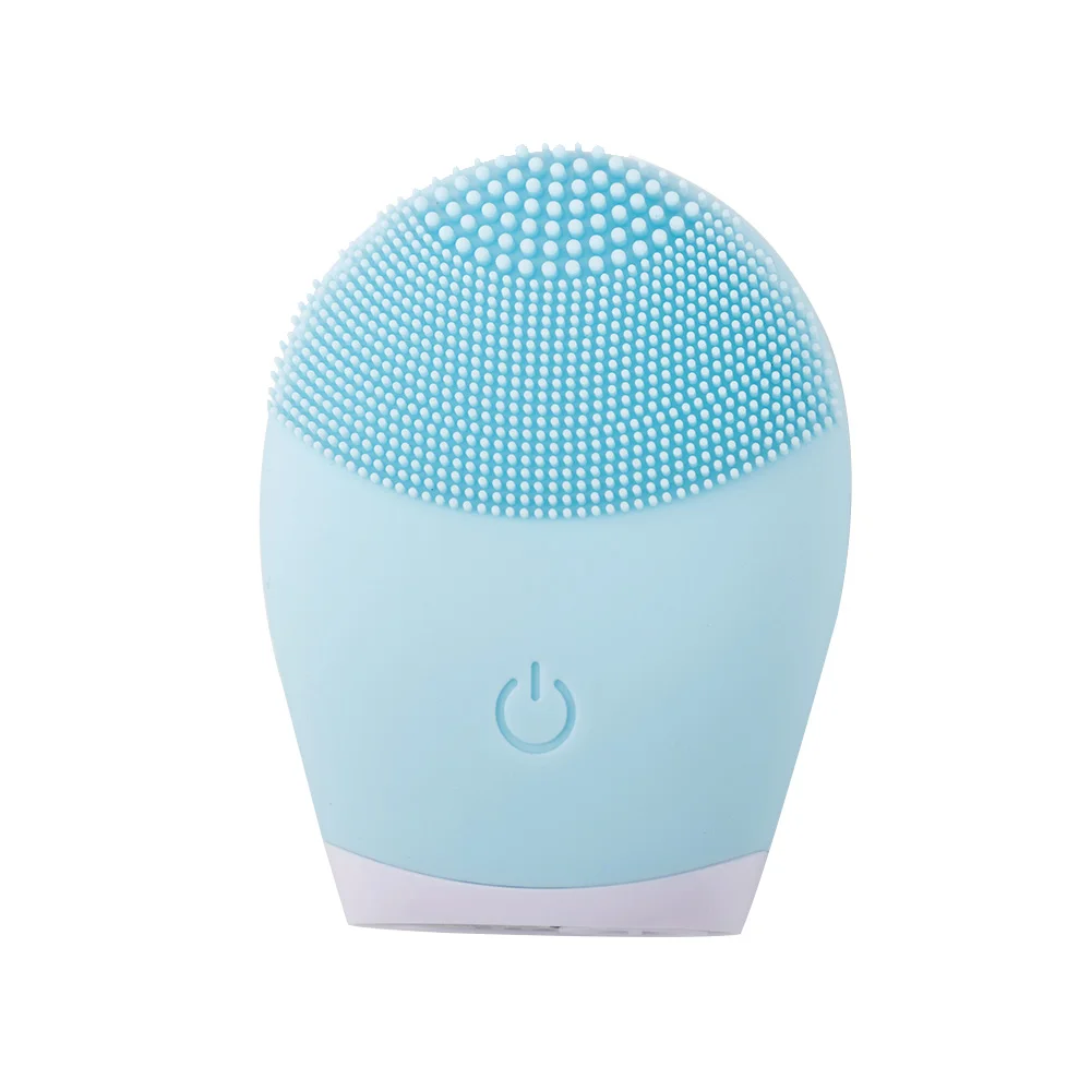 Electric Silicone Facial Brush Cleansing Skin Massager Face Brush Vibration Sonic Cleanser Deep Pore Facial Brush  Portable