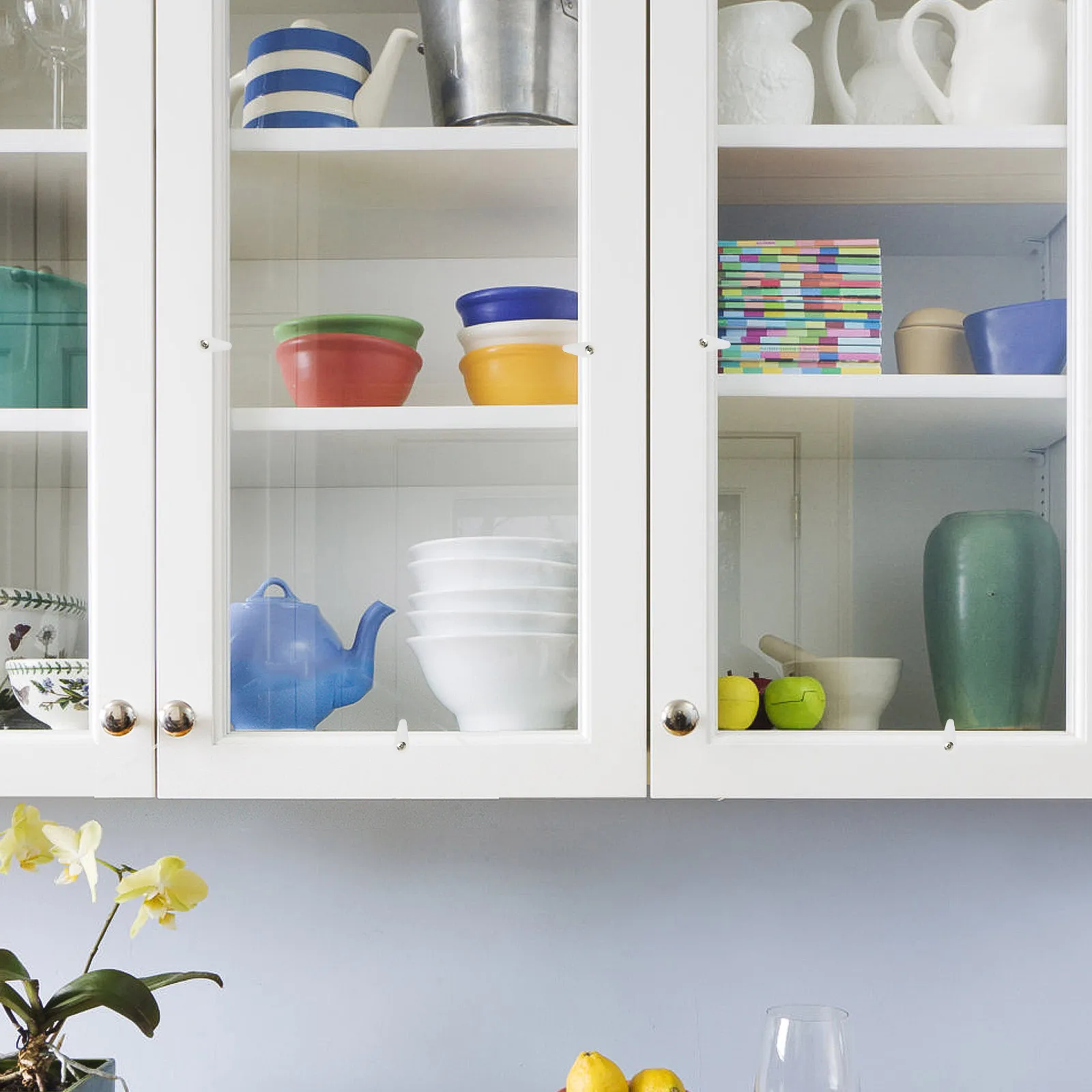 

120 set Window Retainer Clips 120 Sets Mirror Fixing Clips For Cabinet Bathroom Wall Mounted Glass Panel Clamps Glass Door