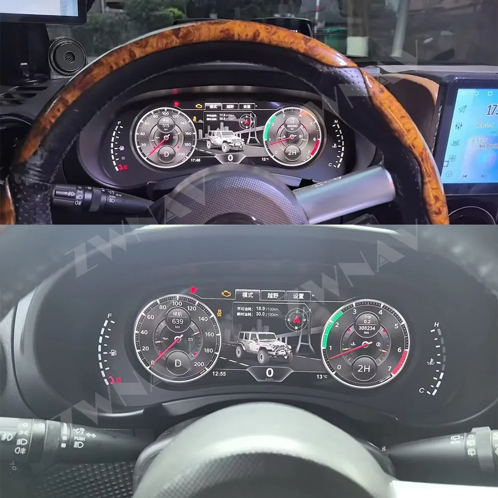 

ZWNAV 12,3-дюймовый автомобильный ЖК-дисплей для Jeep WRANGLER 2007-2010, панельная карта, несколько красочных ИК-дисплеев высокой четкости