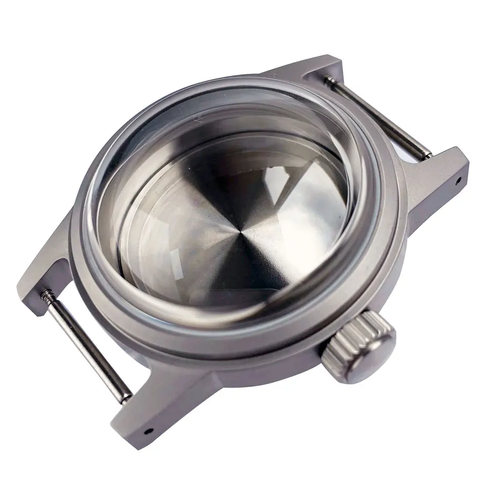 36mm Silver Frosted Watch Case Sapphire Glass Fit NH35 NH36 ETA2824 PT5000 Automatic Movement Watch Accessories Repair Tool