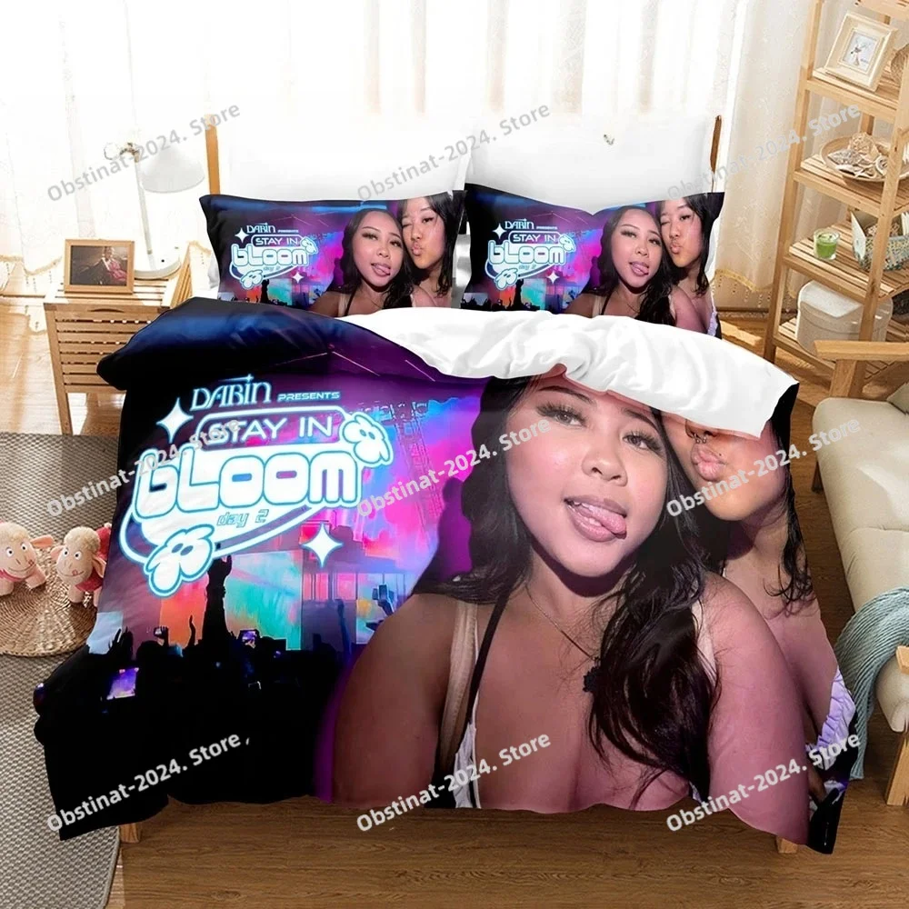 

Hot Dabin Stay in Bloom Bedding Set Single Twin Full Queen King Size Bed Set Adult Kid Bedroom Duvetcover Sets parure de Y2K