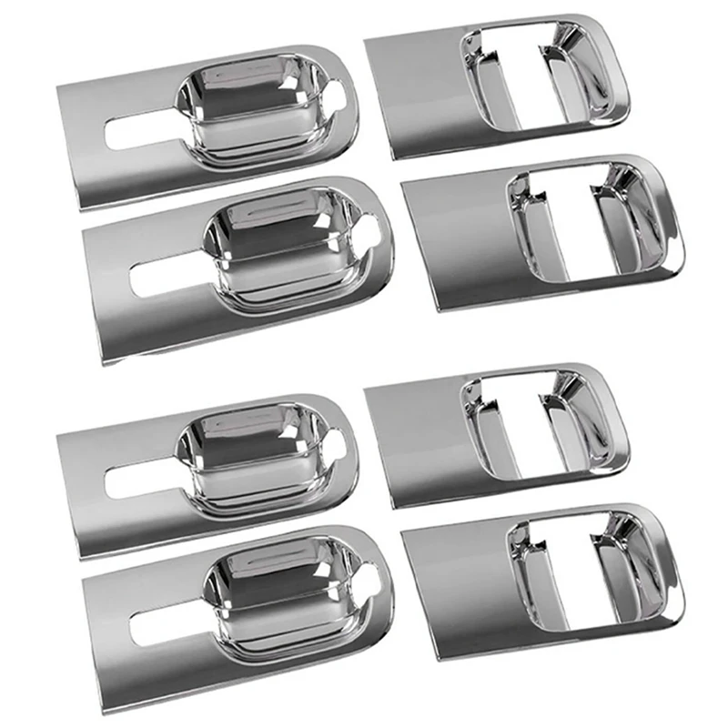 

12Pcs Car ABS Chrome Door Handle Bowls Cover For Hyundai Grand Starex H1 I800 2018-2020 Car Accessories