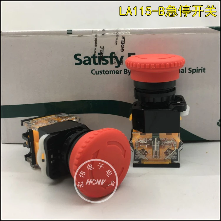 LA115-B Emergency Stop Button Self-locking Stop Mushroom Off LA115-B8-11ZS Emergency Stop