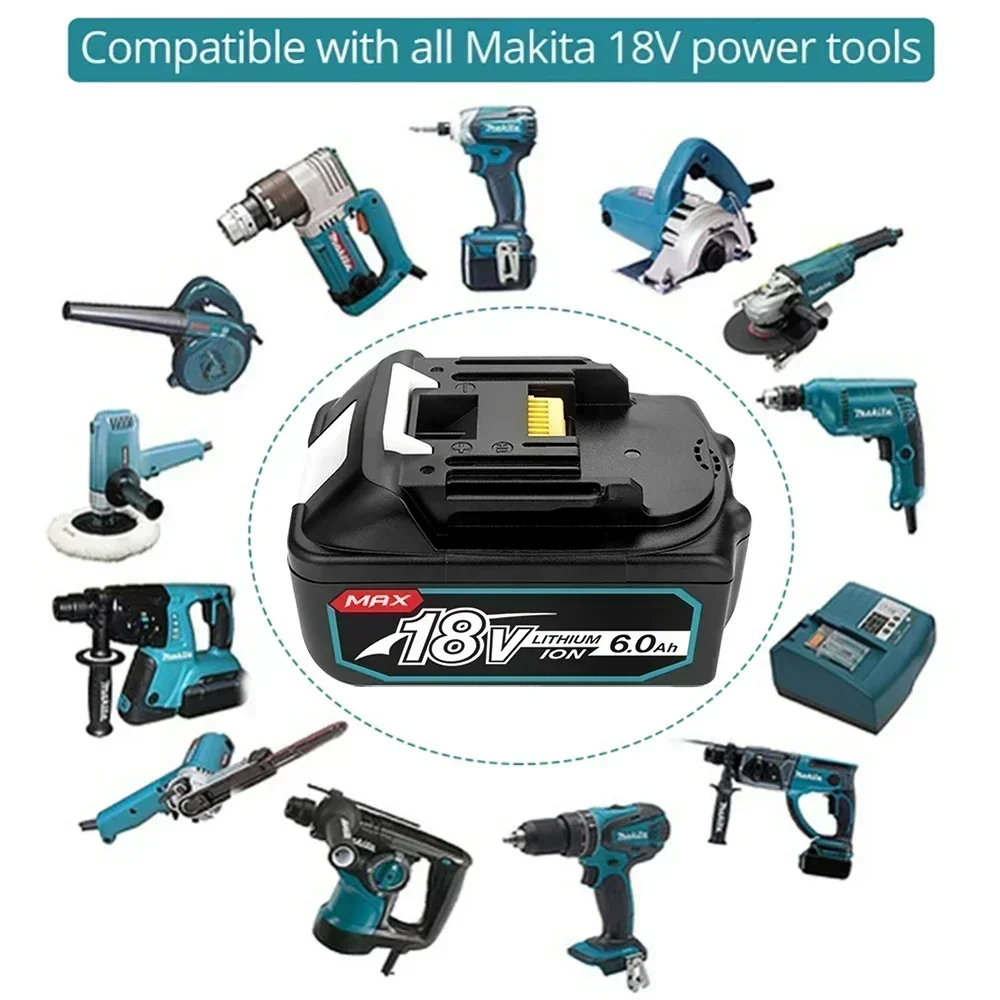 2024 Обновленная сменная литиевая батарея Makita BL1860 BL1850B BL1850 BL1840 BL1830 BL1820 BL1815 LXT-400 18 В