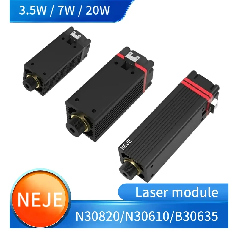 Лазерный модуль NEJE 500 МВт 3,5 Вт7 Вт 20 Вт NEJE N30820/N30610/B30635 450 нм гравировальная лазерная головка для лазерного гравировального станка с ЧПУ