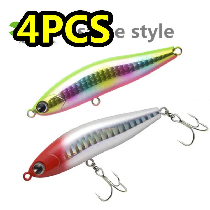 

LURETV Japan ima same style HONEY70S 4PCS Submerged Pencil Long throw Chubby Fish Seabass Lure Fake Bait 8cm 13g 9089