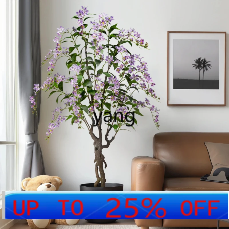 

LHH Green Plant Jasmine B & B Hotel Shop Window False Flower Tree Floor Potted Plant Decoration