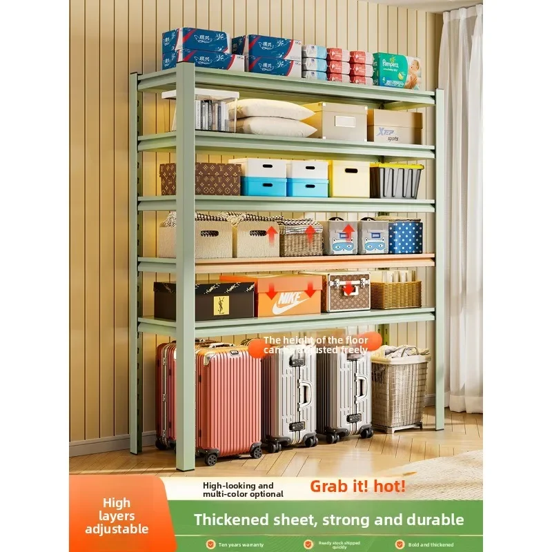 Household shelves multi-layer, storage shelves, living room bookshelves, utility room finishing shelves