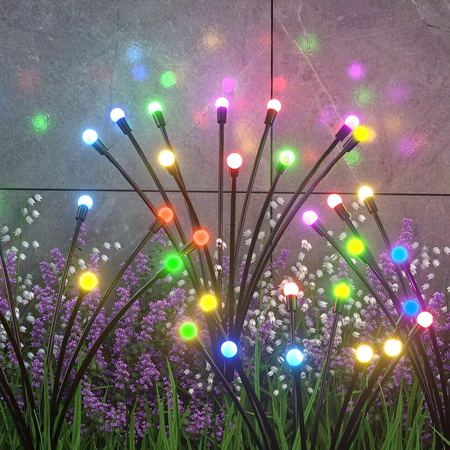 10/8/6 LED Solar Firefly Light Outdoor Waterdichte Bruiloft Ornament Tuin Gazon Paden Decoratie Solar Garland Lights