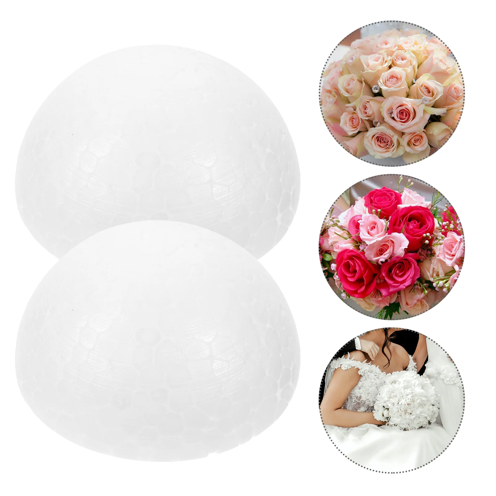 100 قطعة 5 سنتيمتر رغوة نصف كرات المواد الحرفية البيضاء Diy بها بنفسك اللوحة عيد الميلاد زخرفة الأطفال الفن مشروع لوازم البوليسترين