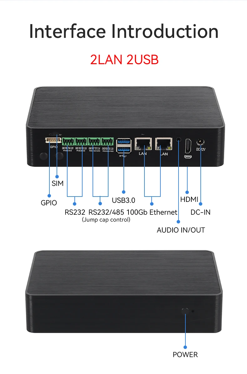 Helorpc 1LAN/2LAN Mini PC com Processador Rockchip RK3568 ARM G52 2EE GPU Suporte Android11.0 WiFi BT3.0 4G/5G LTE Computador