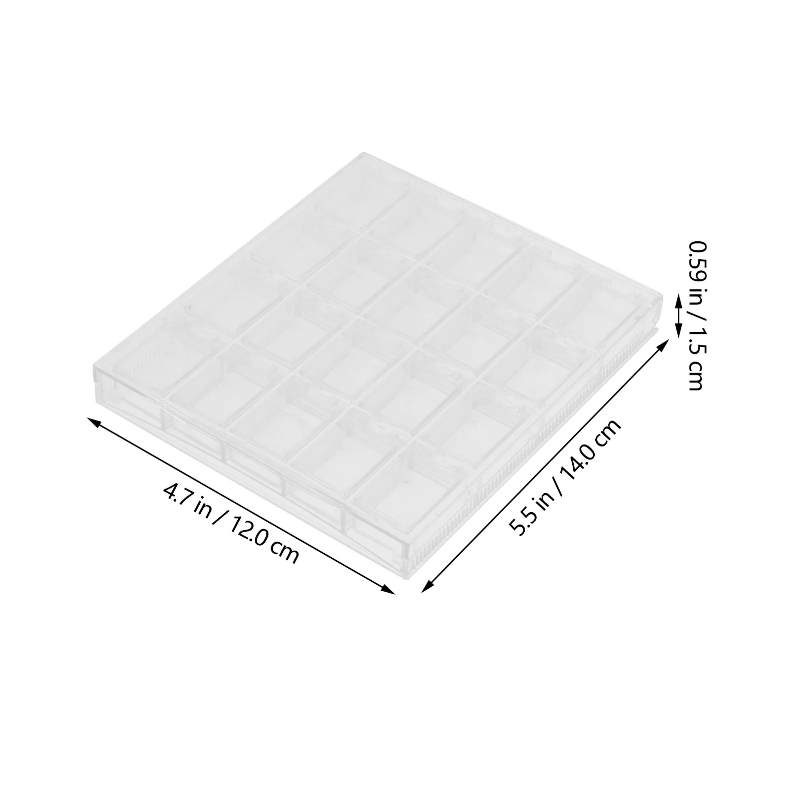 صندوق تخزين المجوهرات شفاف مع فواصل حافظة تنظيم فن الأظافر للخرز وأحجار الراين والأقراط والخواتم واللوازم الحرفية