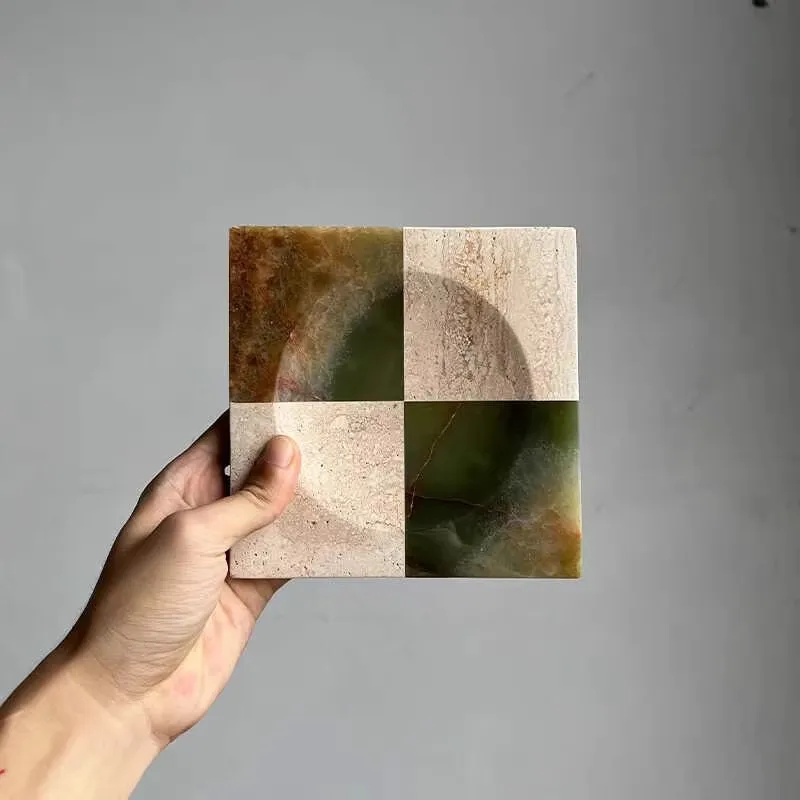 

Luxury-Style Natural Marble Tray Living Room Tabletop Decoration Hotel Restaurant Fruit Snacks Jewelry Storage Toilet Soap Dish