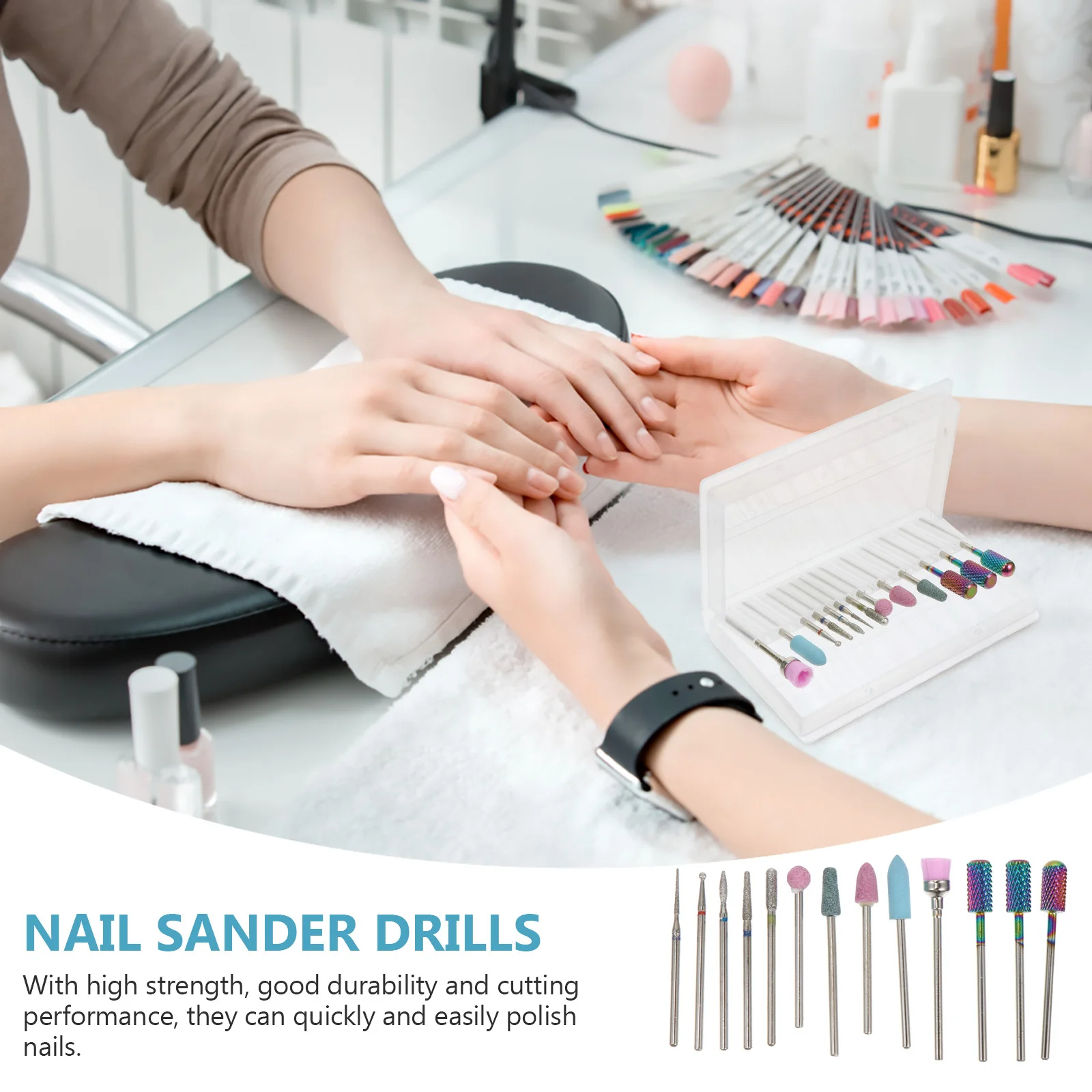 Nail Drill Bit Set Tungsten Steel Emery Sanding Heads For Manicure Pedicure Electric Nail Sander Polish Removal Tool