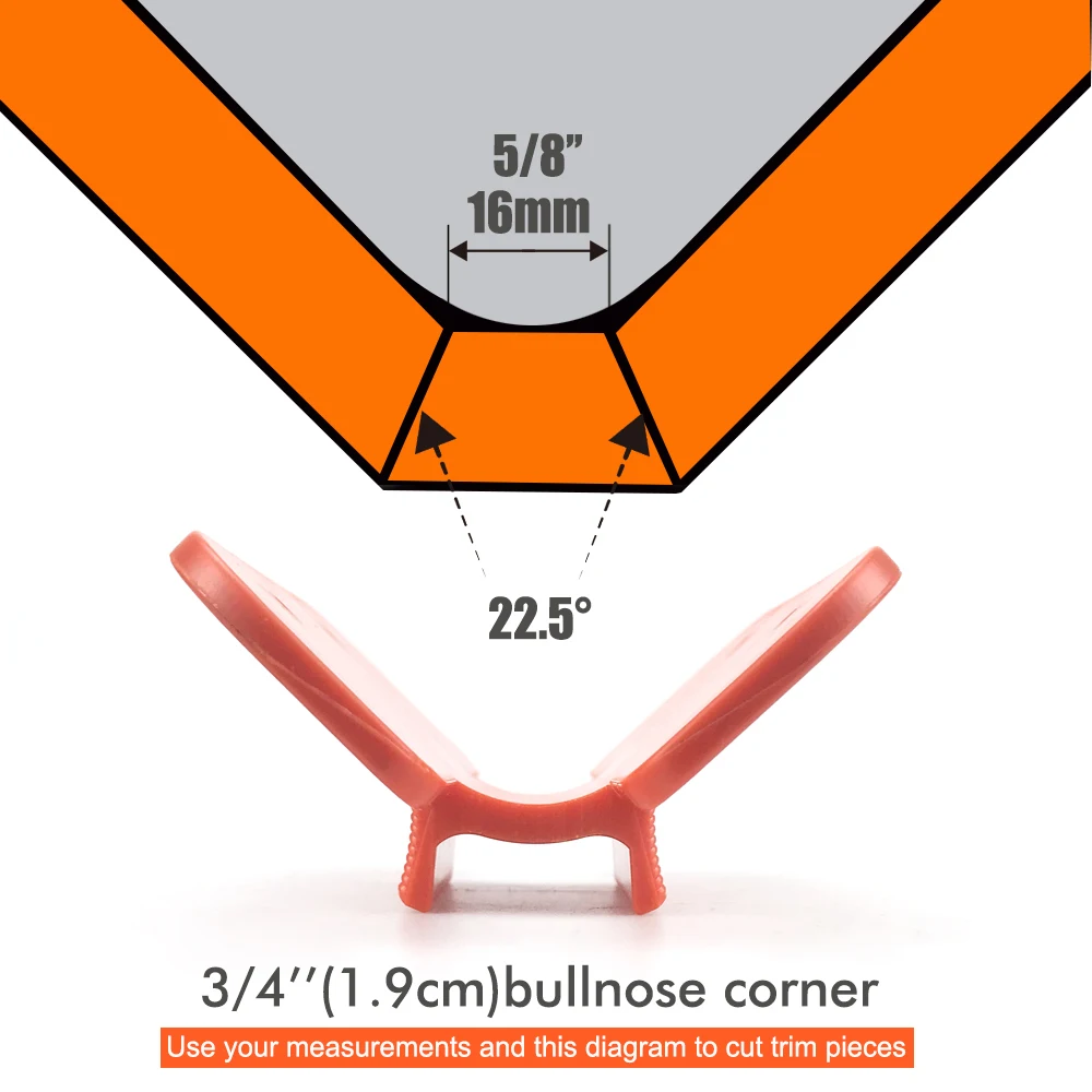 Woodworking Square Bullnose Trim Gauge Corner Marking Tool Home Layout Portable Scriber Measuring Tool