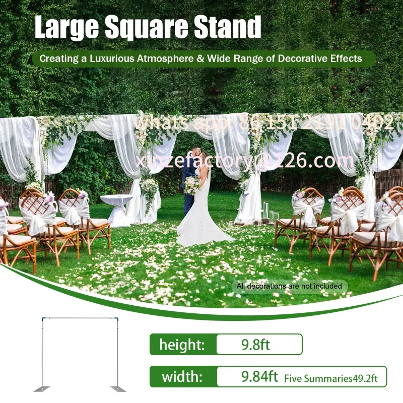 Customizable 10'x50' Backdrop Stand Pipe Kit Background Support System Curtain Frame Hot New