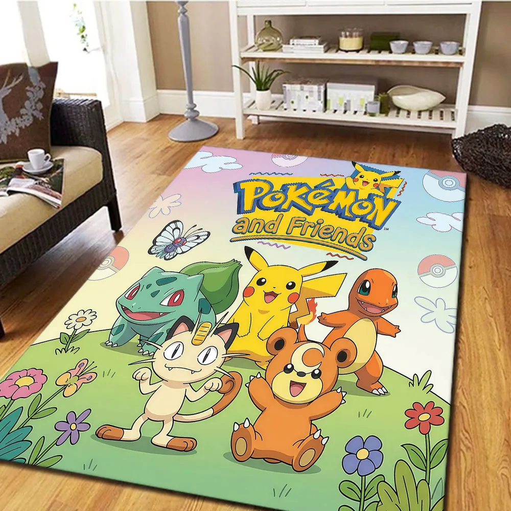 Nouveau tapis à motifs Pokemon pour la décoration de la maison, chambres à coucher, lits, cadeau d'anniversaire, cadeaux d'anniversaire HE216