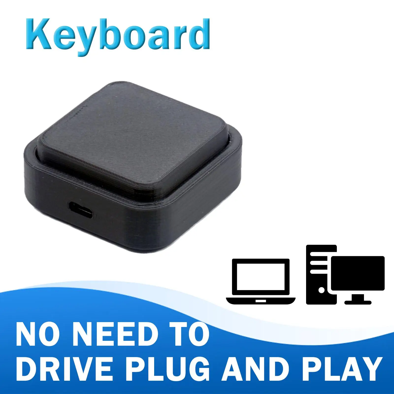 لوحة مفاتيح ماكرو صغيرة قابلة للبرمجة بمنفذ USB لنظام التشغيل Windows Linux MacOS مفتاح ساخن ماوس زر واحد لوحة مفاتيح USB صغيرة
