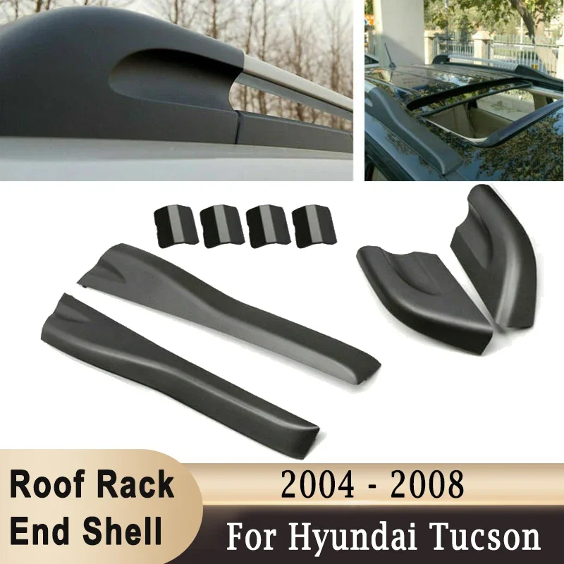 8Pcs Roof Rack End Shell Protective Cover For Hyundai Tucson 2004-2008 872912E000 872922E000 872972E000 872982E000