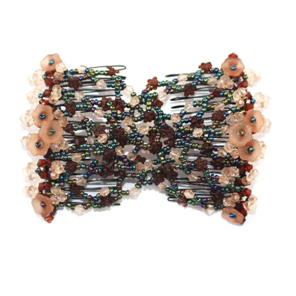 

5Pcs Unique Fashion Design Combs Hair Bun Maker Easy Use Scalp Friendly Styling Tool Dozens Hairstyles Beaded Decorative Gift