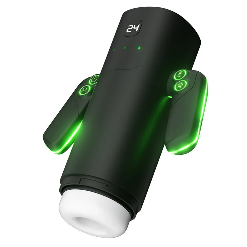 Automatic Male Masturbator Penis Pump Vibration Sucking Heating Thrusting Handle Design Male Sex Toy Pocket Pussy Sex Machine