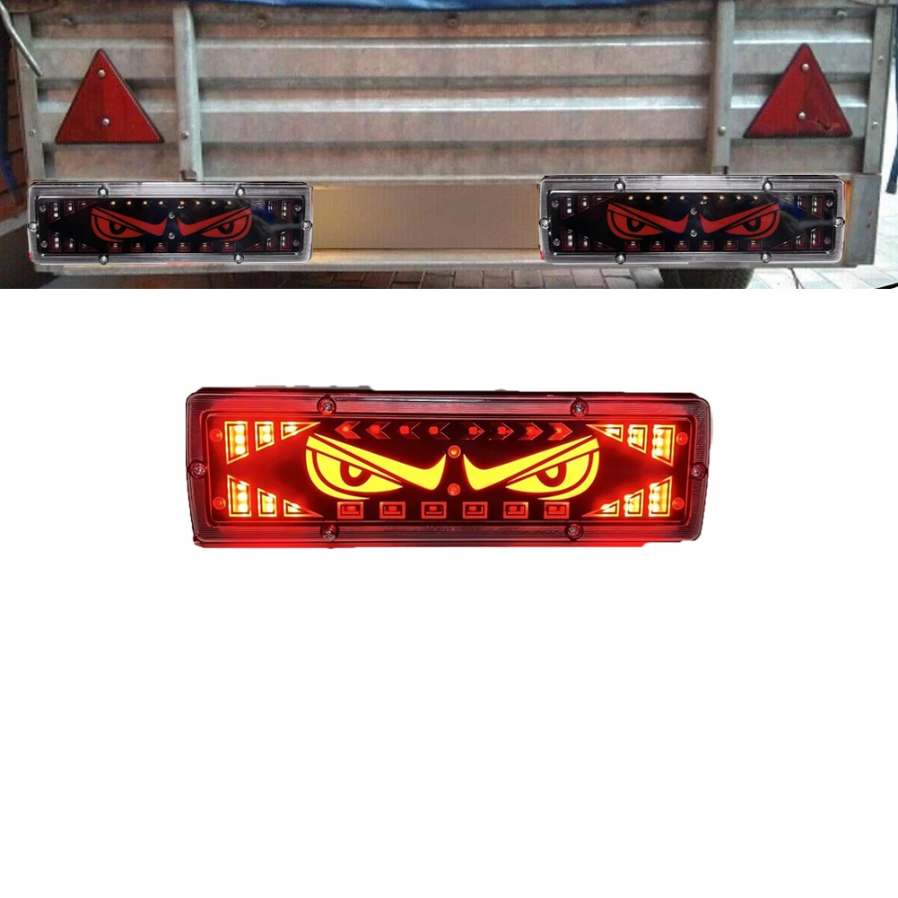 12V 24V Tail Lights Waterproof Brake Lights LED Truck Brake Turn Tail Lights 12V 24V with Easy Mounting Hardware