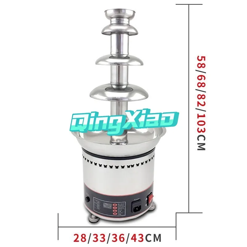 

Automatic Chocolate Fountain Machine Spray Tower Stainless Steel Commercial Household For Wedding Hall Party Waterfall Dessert