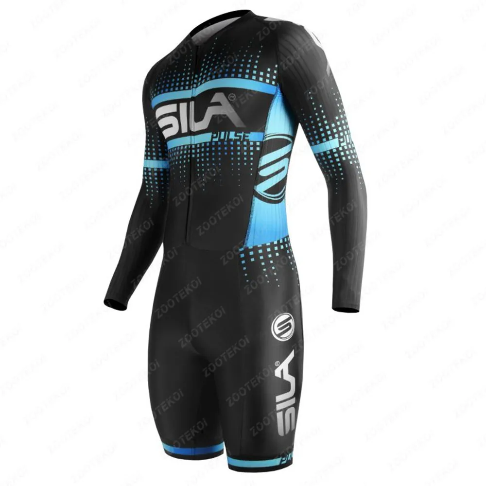 

Sila Skating Speed Inline Skating Suit Triathlon Men's Cycling Running Wetsuit Outdoor Bike MTB Team Sport Training Game Trisuit