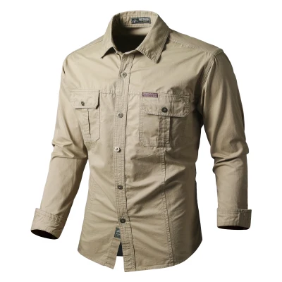 

Men's summer high quality pure cotton washed long sleeve shirt