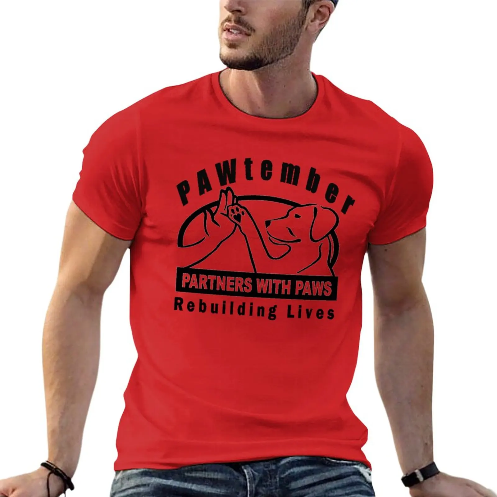 

PAWtember 2023 T-Shirt vintage clothes tops aesthetic clothes boys animal print shirt t shirts for men cotton