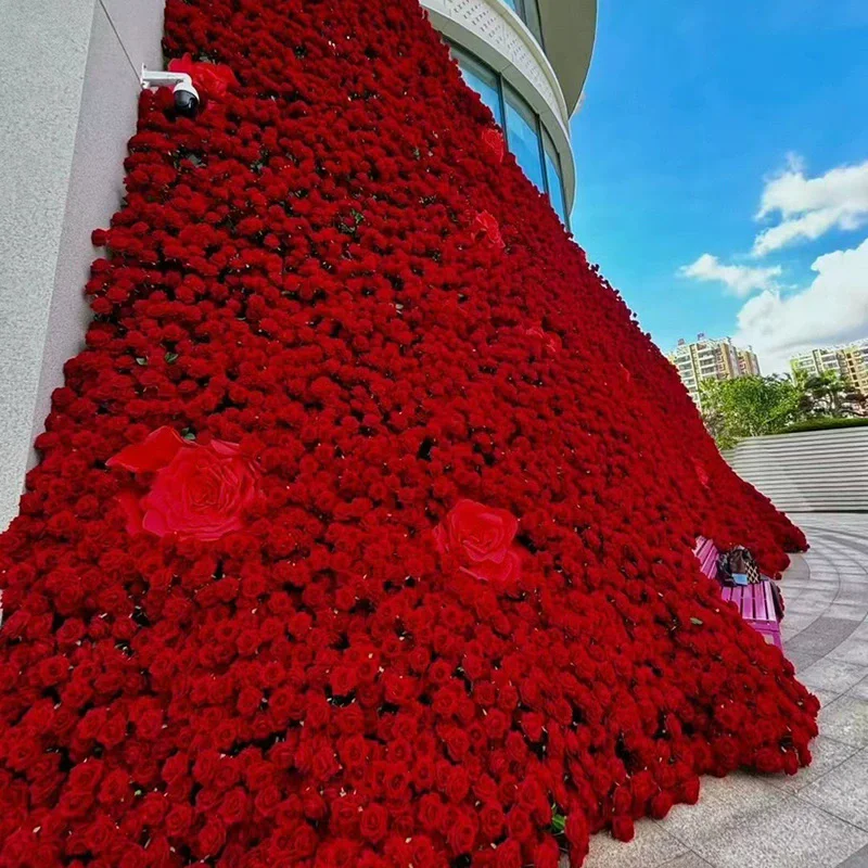 

Simulated Rose Single Branch Velvet Rose Waterfall Wedding Home Decoration Decoration Valentine's Day Flower Wall Background