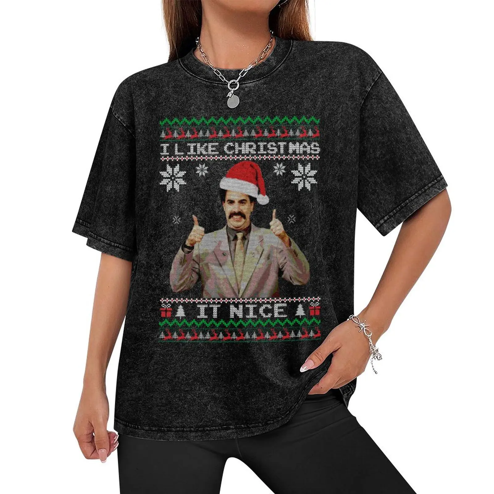 Borat- funny christmas Tshirt T-Shirt summer clothes customizeds men t shirts