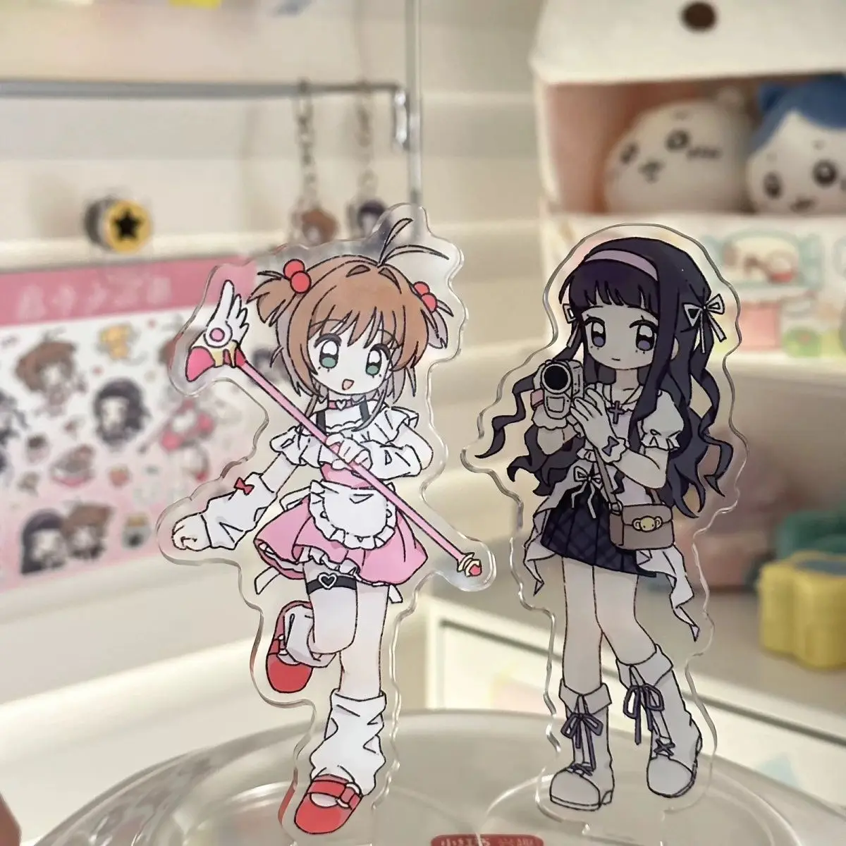 Card Captor Sakura Acrylic Stand Kinomoto Sakura Figure Daidoji Tomoyo Standee Anime Goods Collection Desk Decor Ornament Gift