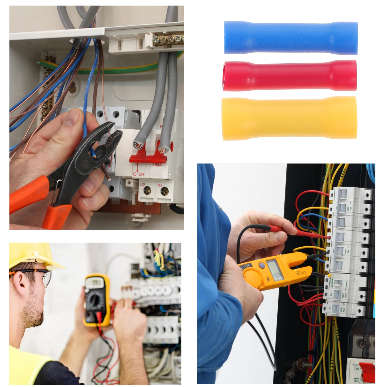 

1 set Electrical Butt Connectors Insulated Wire Splice Crimp Terminals Automotive Home Use Terminal Connector Assortment Easy